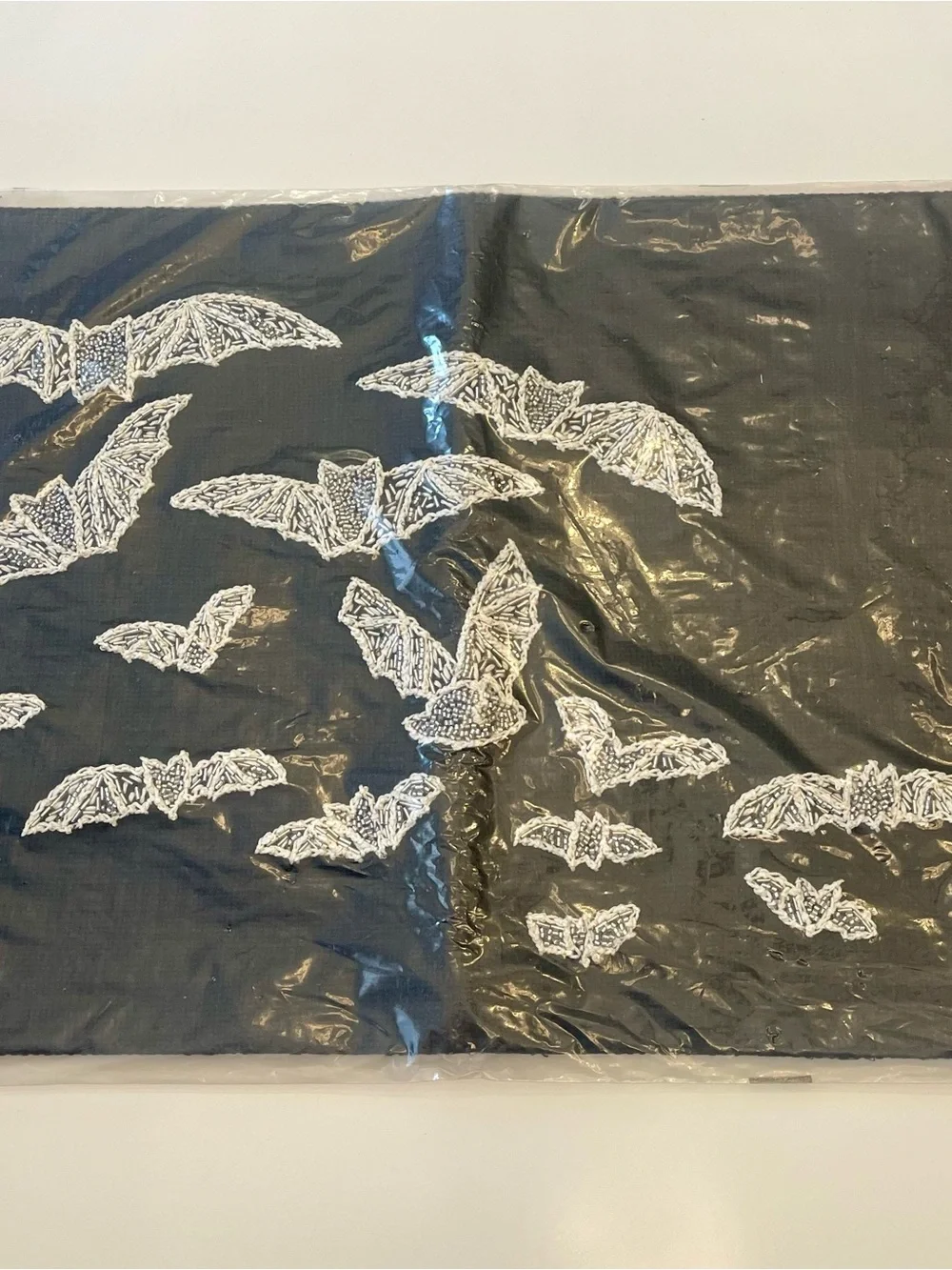 Pottery Barn Black Beaded Bat pillow covers (Set of 2) NEW